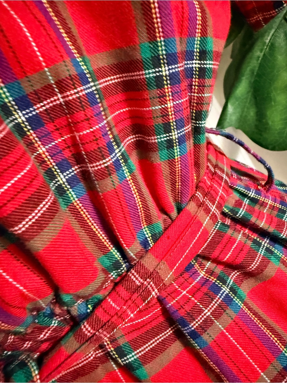 Sugarlips Red Plaid Ruffle Button-Front Mini Dress - Picture 5 of 8